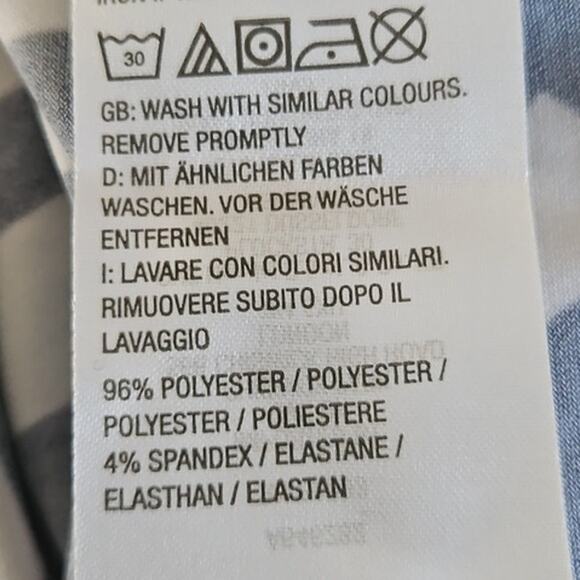 NWOT Susan Graver Women’s Black & White Geometric Faux Wrap Dress Size Medium - Picture 6 of 7